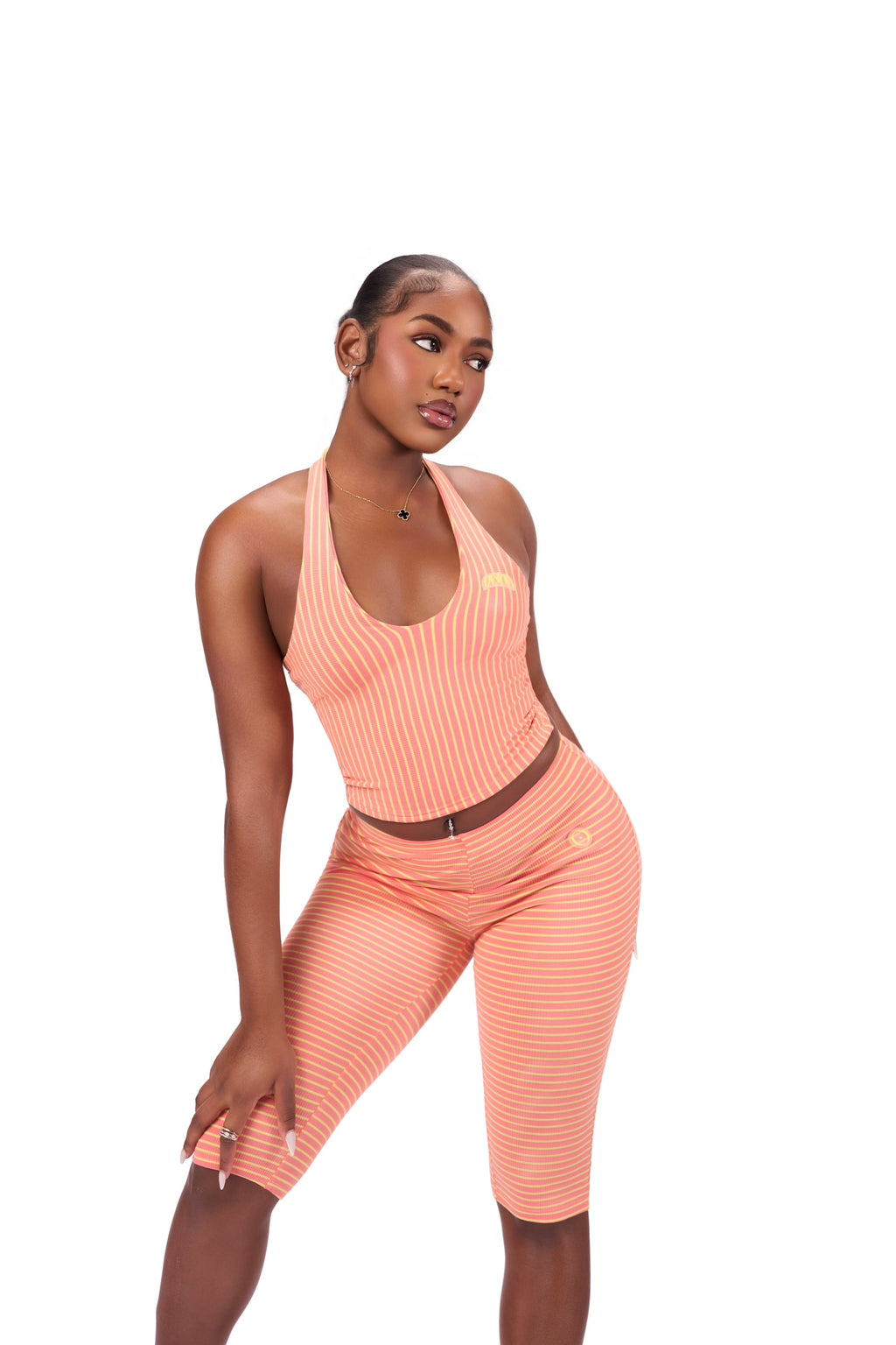 Striped Capris (peach)