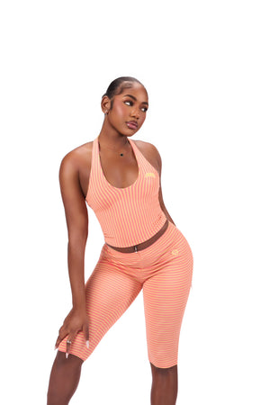 Striped Capris (peach)
