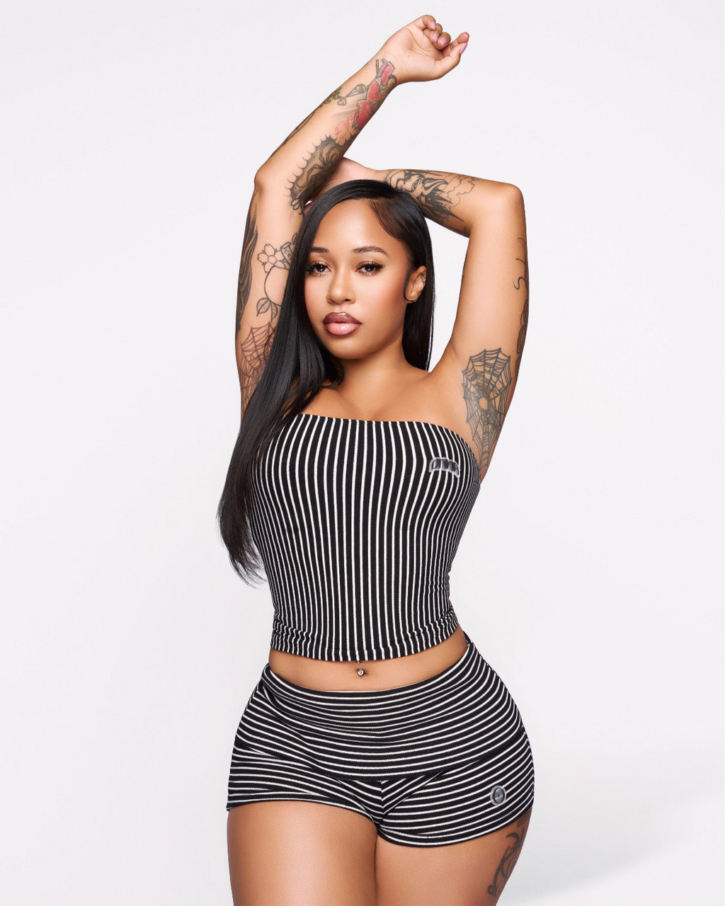 Striped Shorts (blk)