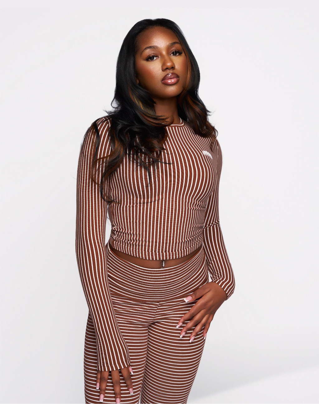 Striped Long Sleeve (brown)