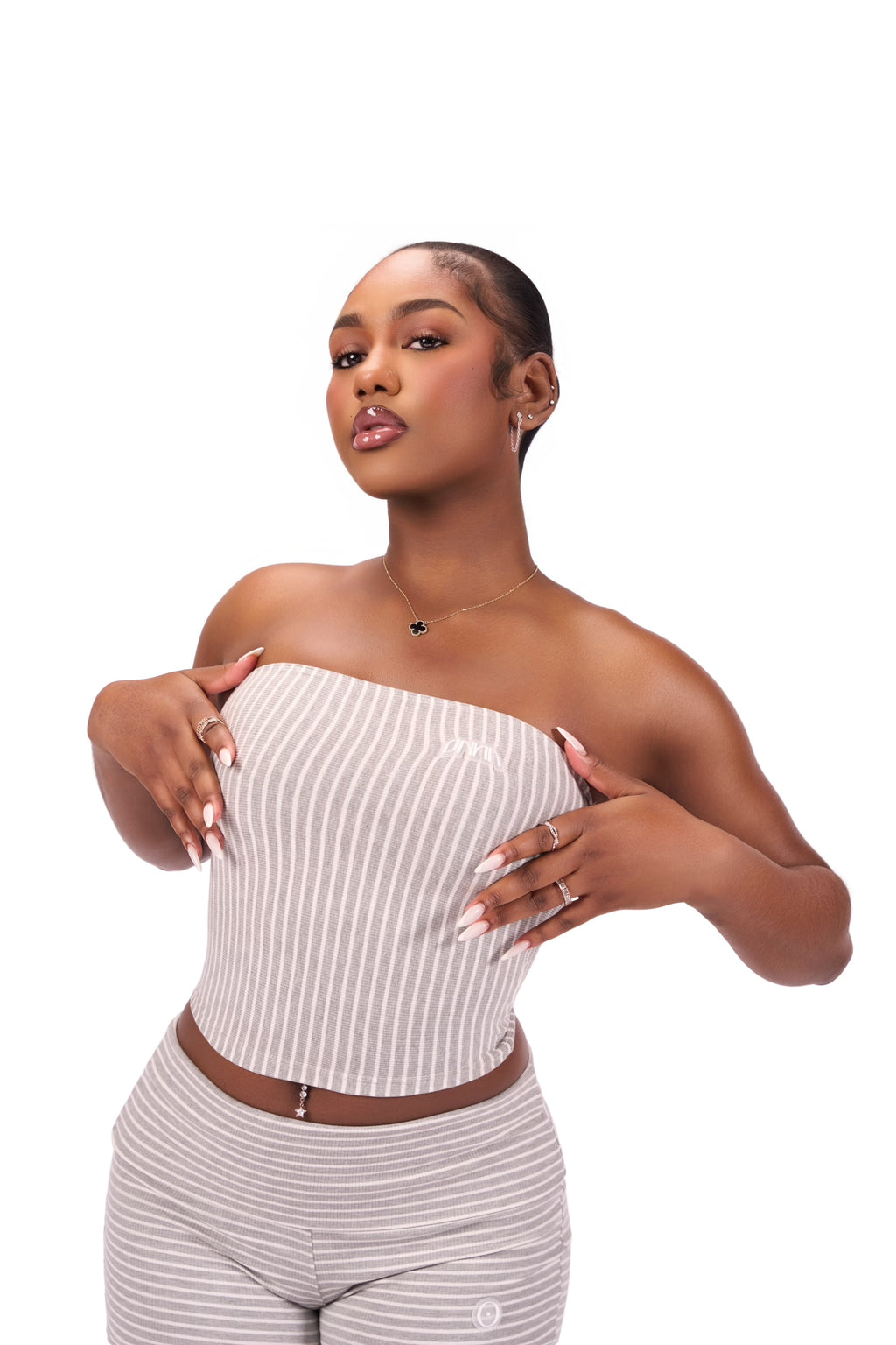 Striped Tube Top (grey)