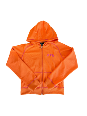 Waffle knit jacket (org/pink)